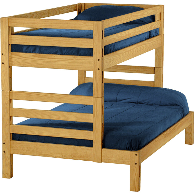 Ladder End Bunk Bed, Twin Over Full, By Crate Designs. 4006