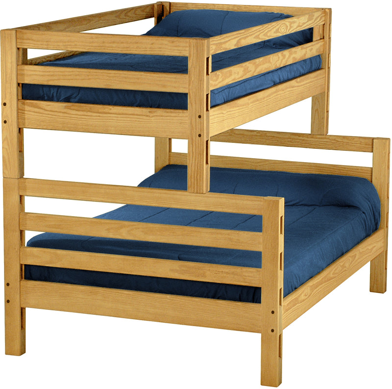 Ladder End Bunk Bed, Twin Over Full, By Crate Designs. 4009