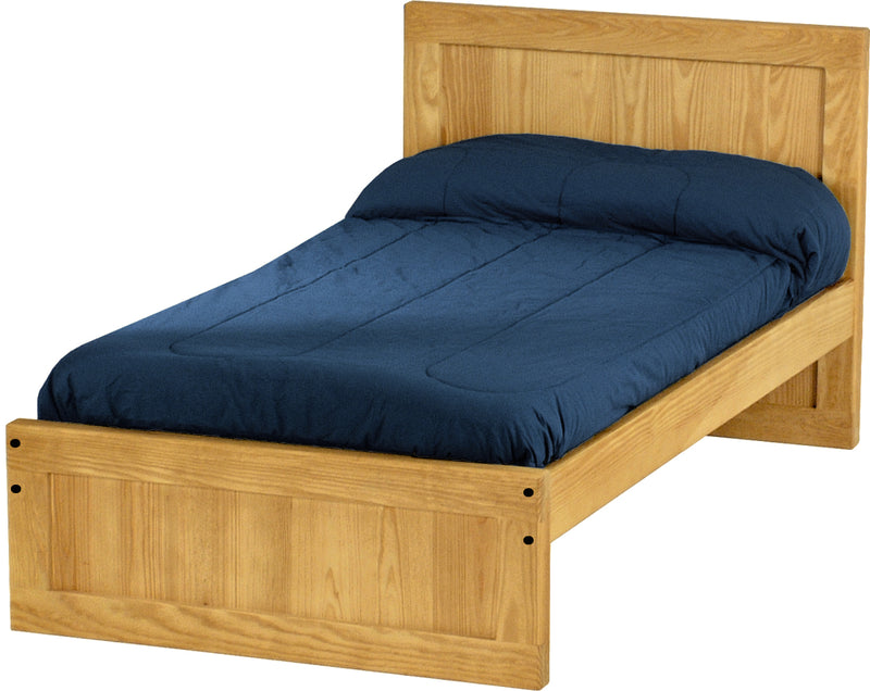 Panel Bed, Twin, 37" Headboard and 16" Footboard, By Crate Designs. 4376