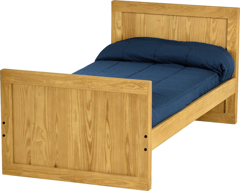 Panel Bed, Twin, 37" Headboard and 29" Footboard, By Crate Designs. 4379