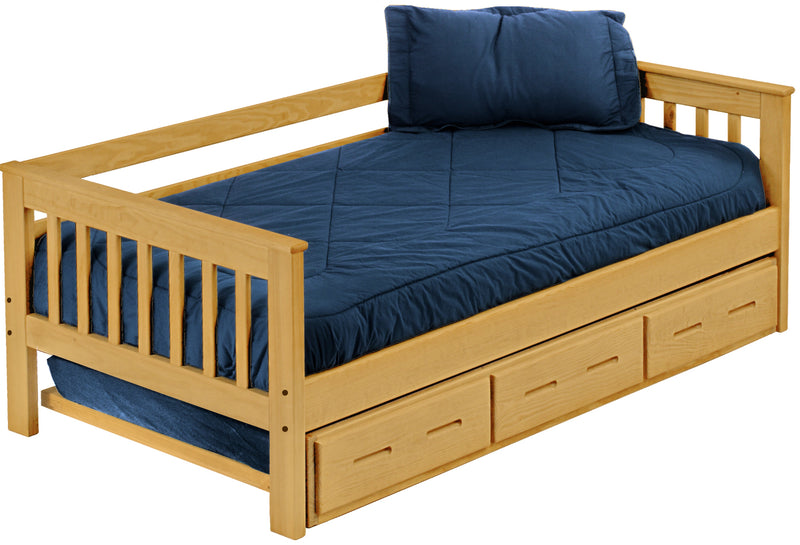 Mission Day Bed with Drawers, Twin, 29" High, By Crate Designs. 4717