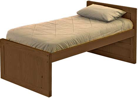 Captain's Bed, Full, 39" Headboard and 26" Footboard By Crate Designs.  4411