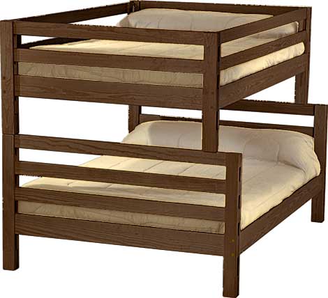 Ladder End Bunk Bed, Full XL Over Queen, By Crate Designs. 4078