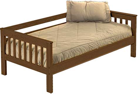 Mission Day Bed, Twin, 29" High, By Crate Designs. 4717