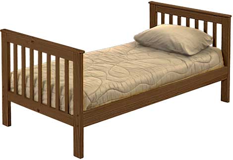 Mission Lower Bunk Bed, Twin, By Crate Designs. 4725