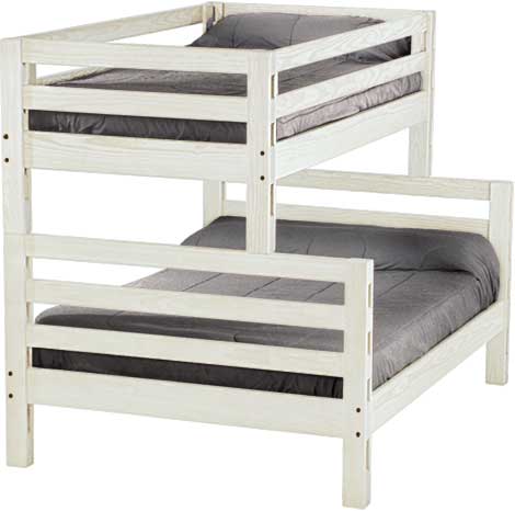 Ladder End Bunk Bed, Twin Over Full, By Crate Designs. 4009