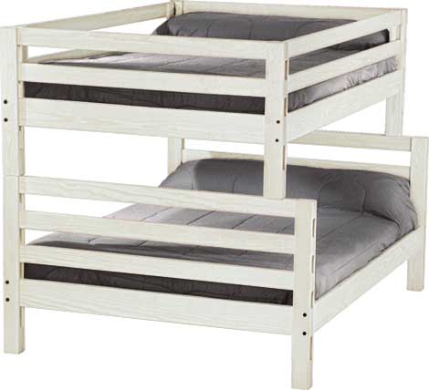 Ladder End Bunk Bed, Full XL Over Queen, By Crate Designs. 4078