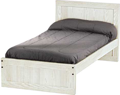 Panel Bed, Twin, 37" Headboard and 16" Footboard, By Crate Designs. 4376