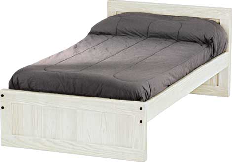 Panel Bed, Twin, 29" Headboard and 16" Footboard, By Crate Designs. 4396