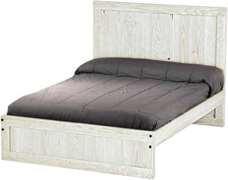 Panel Bed, Full, 48" Headboard and 16" Footboard, By Crate Designs. 4486