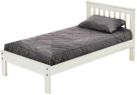 Mission Bed, Twin, 36" Headboard and 17" Footboard, By Crate Designs. 4767