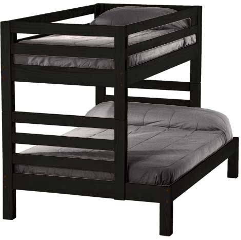 Ladder End Bunk Bed, Twin Over Full, By Crate Designs. 4006