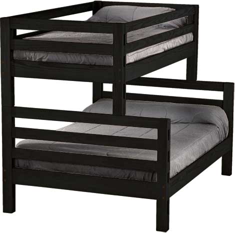 Ladder End Bunk Bed, Twin Over Full, By Crate Designs. 4009