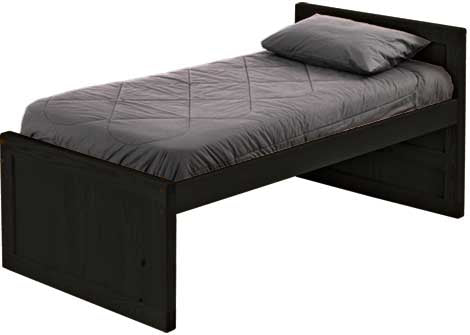 Captain's Bed, Twin, 39" Headboard and 26" Footboard, By Crate Designs. 4011