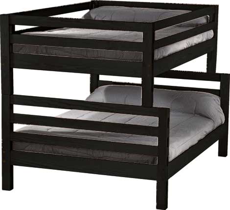 Ladder End Bunk Bed, Full XL Over Queen, By Crate Designs. 4078