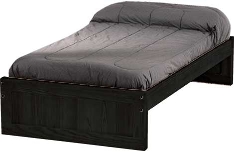 Panel Bed, Twin, 16" Headboard and Footboard, By Crate Designs. 4366