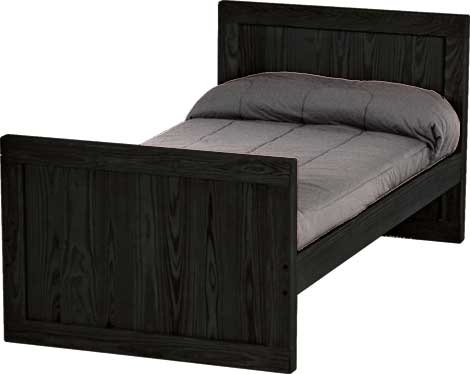 Panel Bed, Twin, 37" Headboard and 29" Footboard, By Crate Designs. 4379