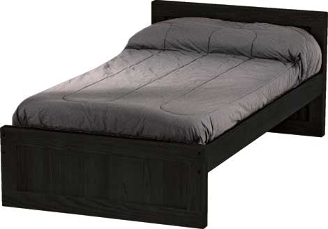 Panel Bed, Twin, 29" Headboard and 16" Footboard, By Crate Designs. 4396