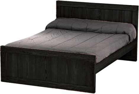 Panel Bed, Full, 37" Headboard and 22" Footboard, By Crate Designs. 4472