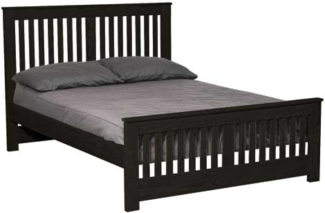 Shaker Bed, Full, 44" headboard and 22" Footboard, By Crate Designs. 44742