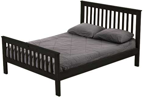 Mission Bed, Queen, 44" Headboard and 29" Footboard, By Crate Designs. 4949