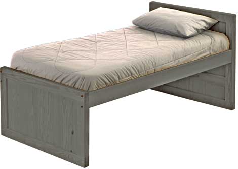 Captain's Bed, Twin, 39" Headboard and 26" Footboard, By Crate Designs. 4011