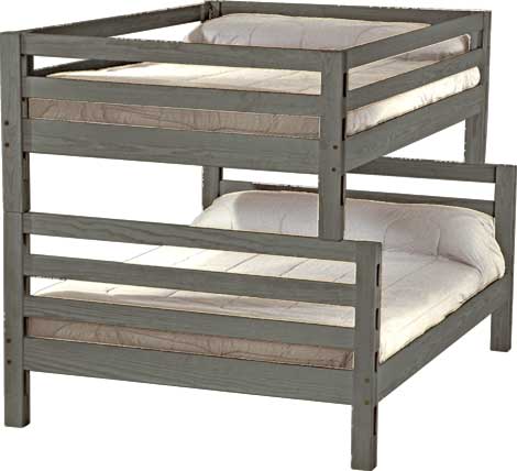 Ladder End Bunk Bed, Full XL Over Queen, By Crate Designs. 4078