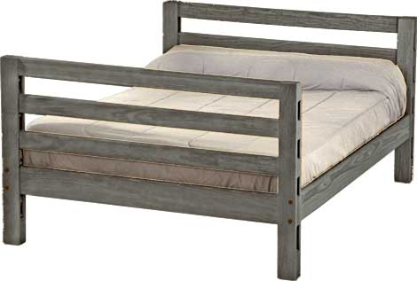 Ladder End Lower Bunk Bed, Full, By Crate Designs. 4207