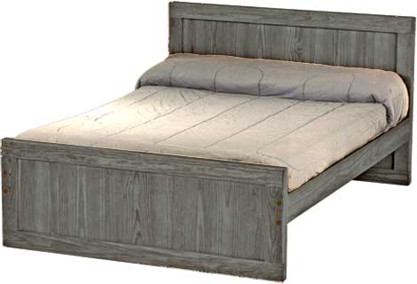 Panel Bed, Full, 37" Headboard and 22" Footboard, By Crate Designs. 4472