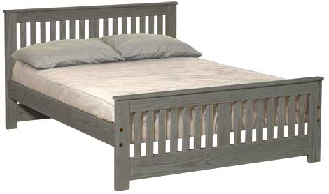 Shaker Bed, Full, 36" Headboard and 22" Footboard, By Crate Designs. 44762