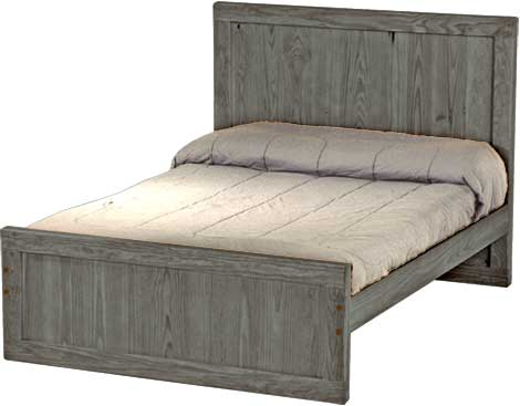 Panel Bed, Full, 48" Headboard and 22" Footboard, By Crate Designs. 4482