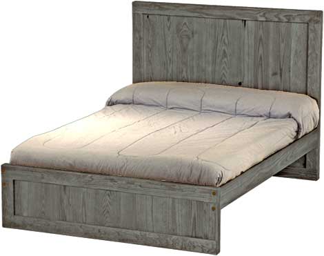 Panel Bed, Full, 48" Headboard and 16" Footboard, By Crate Designs. 4486