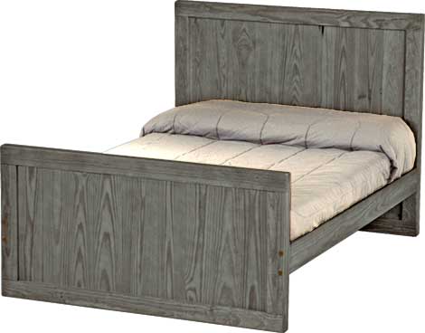 Panel Bed, Full, 48" Headboard and 29" Footboard, By Crate Designs. 4489