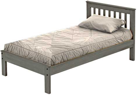 Mission Bed, Twin, 36" Headboard and 17" Footboard, By Crate Designs. 4767