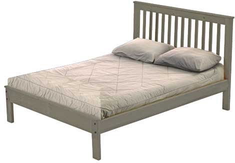 Mission Bed, Queen, 44" Headboard and 17" Footboard, By Crate Designs. 4947