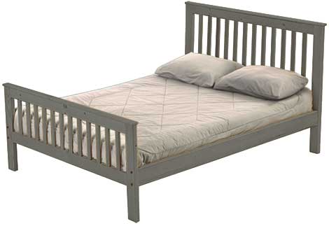 Mission Bed, Queen, 44" Headboard and 29" Footboard, By Crate Designs. 4949