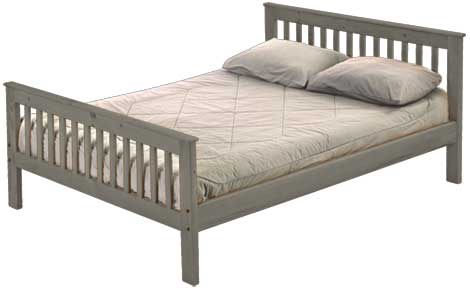 Mission Bed, Queen, 36" Headboard and 29" Footboard, By Crate Designs. 4969