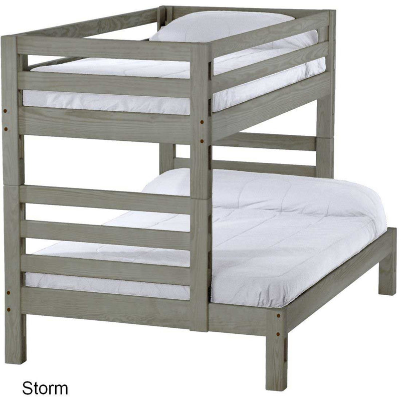 Ladder End Bunk Bed, Twin Over Full, By Crate Designs. 4006