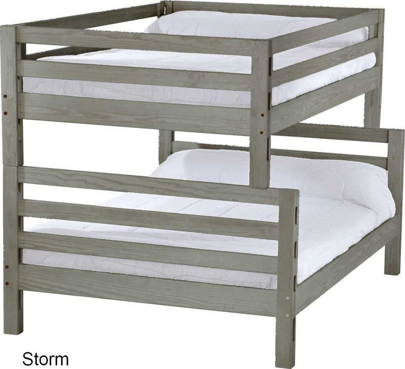 Ladder End Bunk Bed, Full XL Over Queen, By Crate Designs. 4078