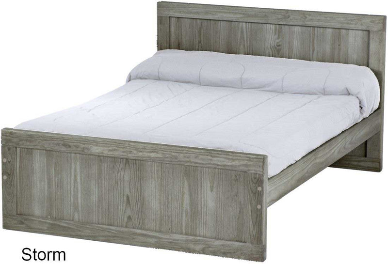 Panel Bed, Full, 37" Headboard and 22" Footboard, By Crate Designs. 4472